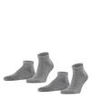 Falke Happy  2-Pack Sneaker Socken Herren - light greymel. (3390)