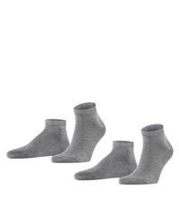 Falke Happy  2-Pack Sneaker Socken Herren - light greymel. (3390)