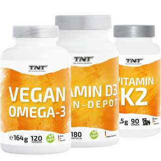 TNT O3-D3-K2 Vegan-Bundle Omega-3-Kapseln ohne Geschmack