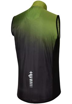 Rückansicht von RH+ Emergency Pocket Vest Fahrradweste glass acid lime/beluga black