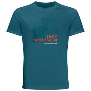 Jack Wolfskin HIKING S/S GRAPHIC T M Funktionsshirt Herren blue coral