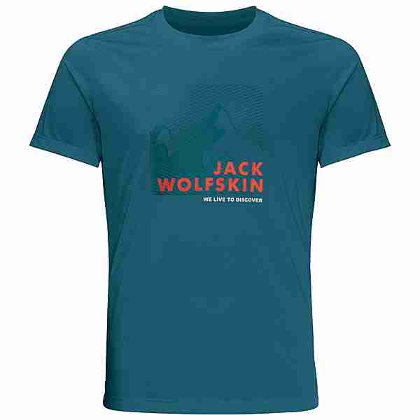 Jack Wolfskin HIKING S/S GRAPHIC T M Funktionsshirt Herren blue coral