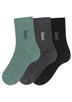 Bench Basicsocken Freizeitsocken Damen schwarz anthrazit grün