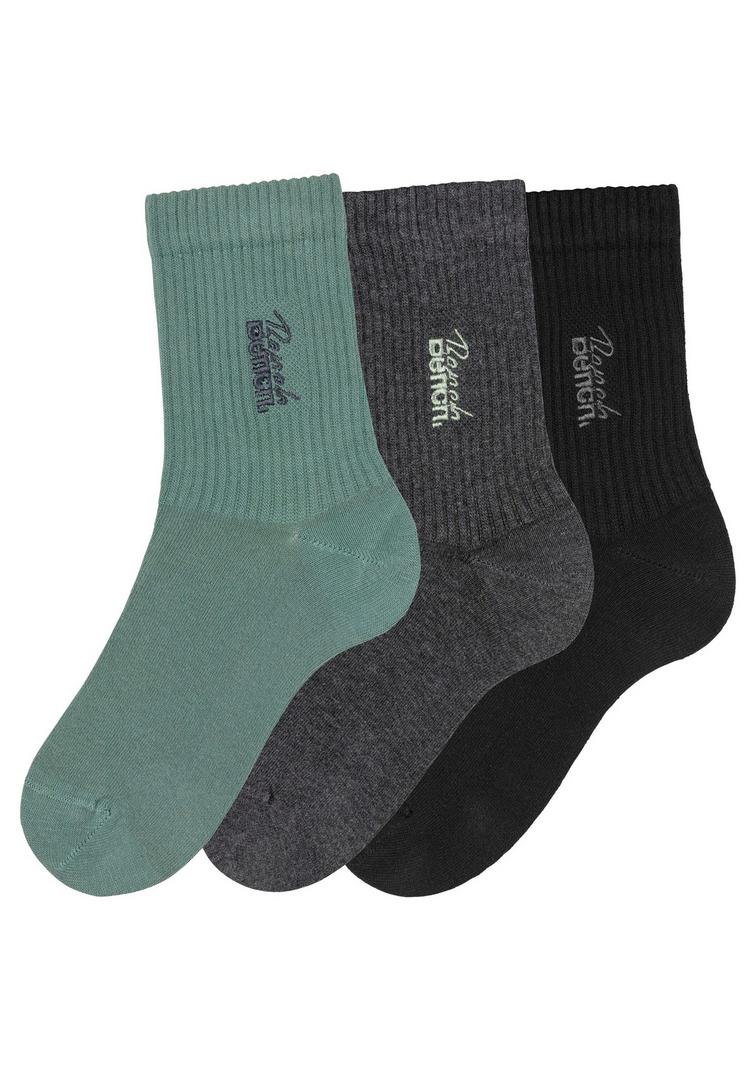 Bench Bench Basicsocken Socken Damen - schwarz - anthrazit - gr&uuml;n - 0 | SportScheck