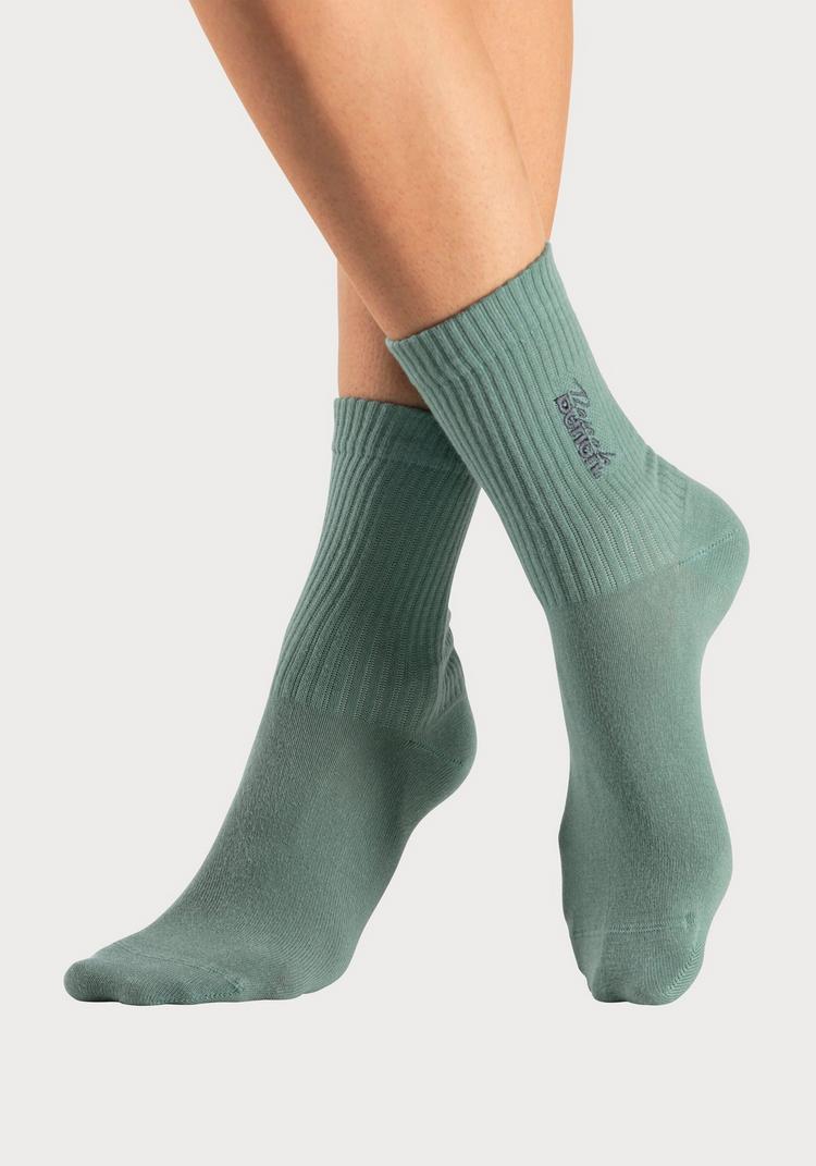 Bench Bench Basicsocken Socken Damen - schwarz - anthrazit - gr&uuml;n - 2 | SportScheck