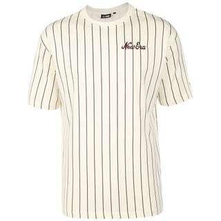 New Era Pinstripe T-Shirt Herren weiß / braun