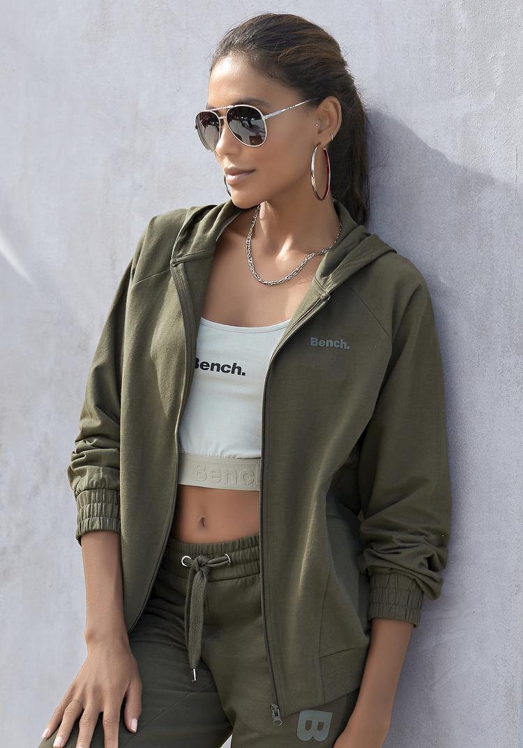 Bench Bench Kapuzensweatjacke Sweatjacke Damen - dunkelgr&uuml;n - 0 | SportScheck
