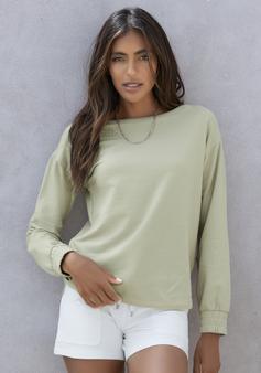 Rückansicht von Bench Sweatshirt Sweatshirt Damen pistazie