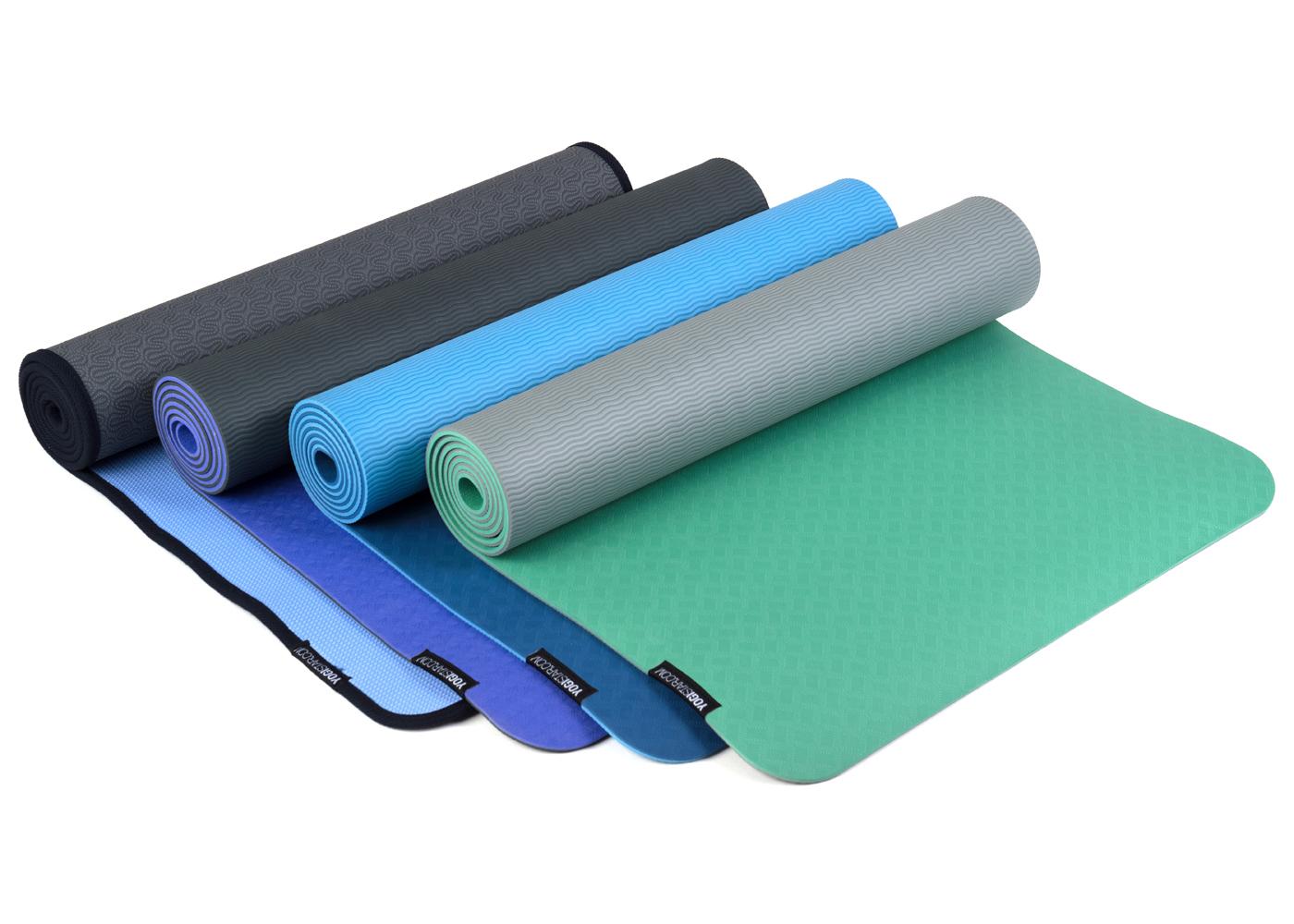 Toorx Yogamatte MAT-183 – Zweifarbig, Rutschfest, 183x60 Cm, Hellblau/grau