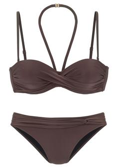 Lascana B&uuml;gel-Bandeau-Bikini Bikini Set Damen braun