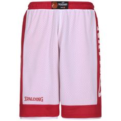 SPALDING Reversible Basketball-Shorts Herren rot / weiß