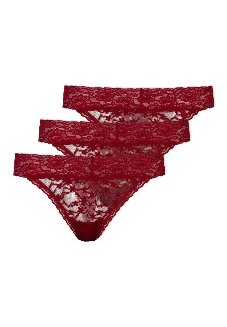 Snocks Snocks Tangas aus Spitze Unterhose Damen - Dunkelrot - 0 | SportScheck