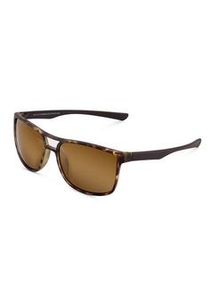 Rückansicht von SINNER SINNER Capitan Polarised Sunglasses Sonnenbrille olive tortoise