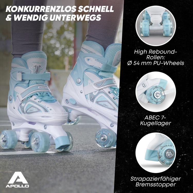 Apollo Apollo Super Quads X-Pro Rollschuhe - wei&szlig;-mint - 3 | SportScheck