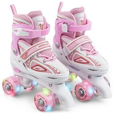 Apollo Super Quads X-Pro Rollschuhe weiß-pink