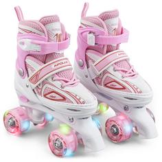 Apollo Super Quads X-Pro Rollschuhe weiß/pink