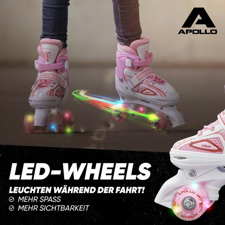 Apollo Apollo Super Quads X-Pro Rollschuhe - wei&szlig;-pink - 1 | SportScheck