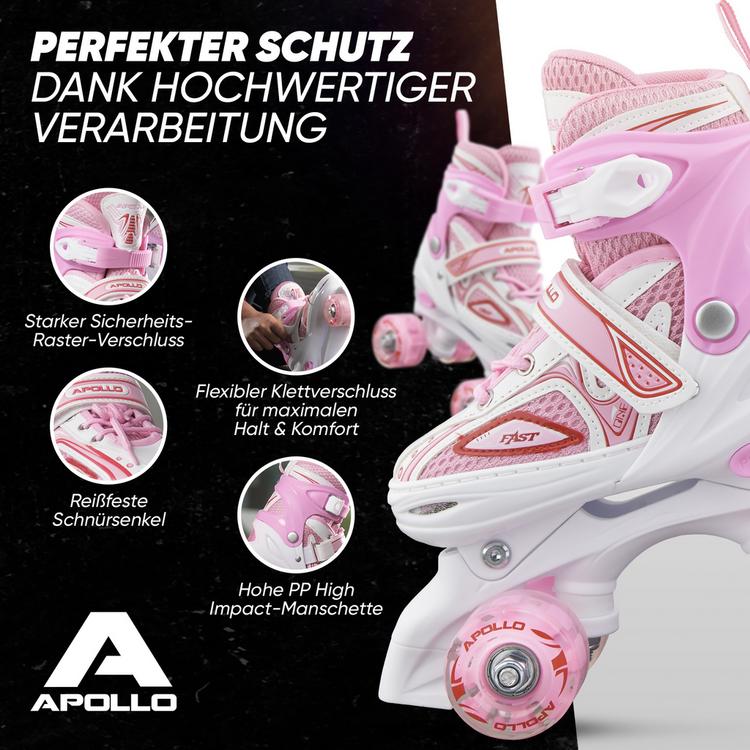 Apollo Apollo Super Quads X-Pro Rollschuhe - wei&szlig;-pink - 2 | SportScheck