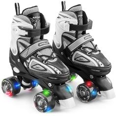 Apollo Super Quads X-Pro Rollschuhe Schwarz