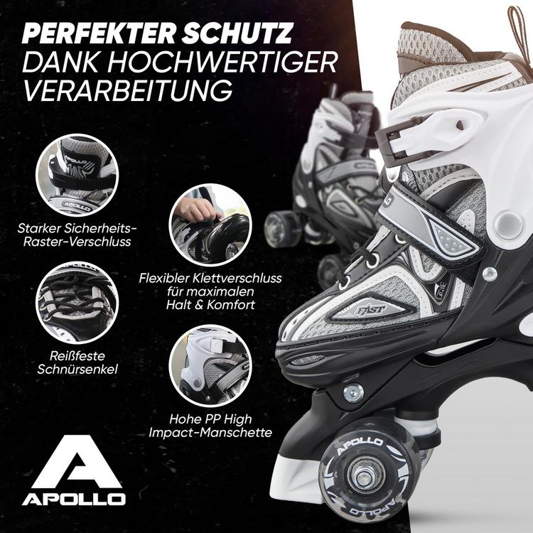 Apollo Apollo Super Quads X-Pro Rollschuhe - schwarz - 2 | SportScheck