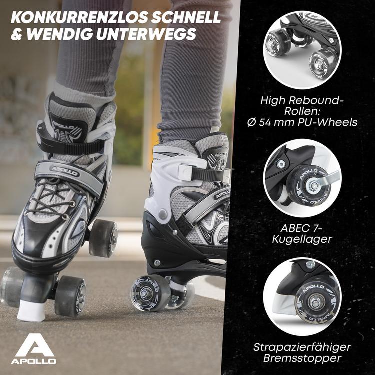 Apollo Apollo Super Quads X-Pro Rollschuhe - schwarz - 3 | SportScheck