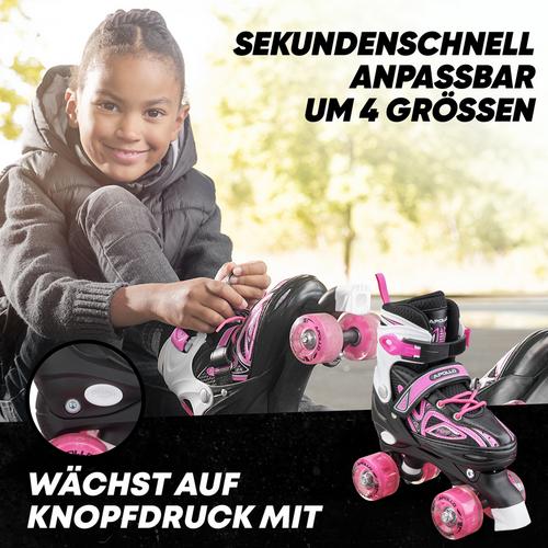 Rückansicht von Apollo Super Quads X-Pro Rollschuhe Pink