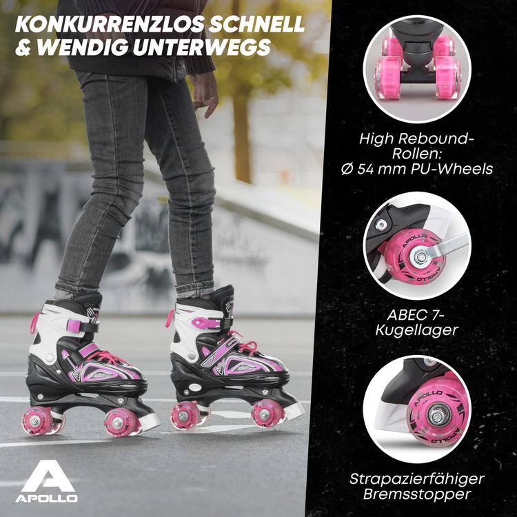 Apollo Apollo Super Quads X-Pro Rollschuhe - Pink - 3 | SportScheck