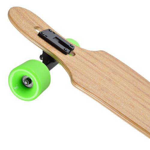 Rückansicht von Apollo Upolu Bamboo Longboard holz/grün/grau