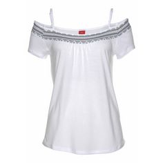 S.OLIVER T-Shirt Damen weiß-marine-bedruckt