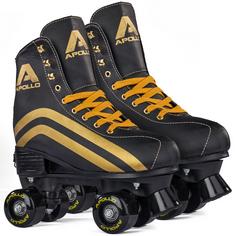 Apollo Classic Roller Retro Rollschuhe Luna Nova Schwarz/Gold