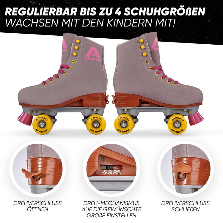 Apollo Apollo Classic Roller Retro Rollschuhe - nightfever-nubukgrau - 1 | SportScheck