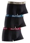 Buffalo Boxer Unterhose Herren - schwarz  bordeaux - schwarz gr&uuml;n - schwarz grau