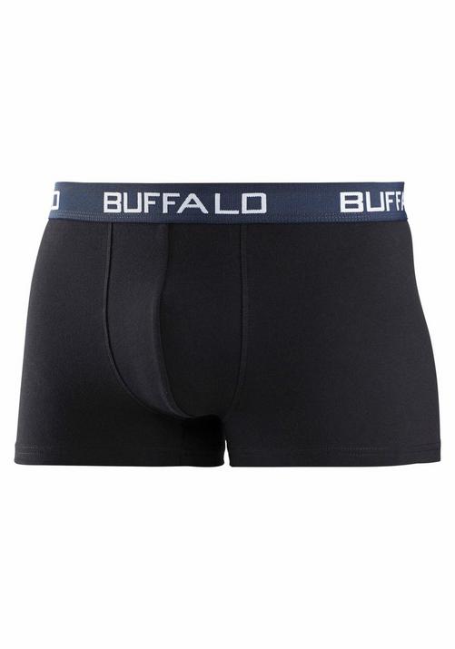 Rückansicht von Buffalo Boxer Boxershorts Herren schwarz-türkis, schwarz-grün, schwarz-marine