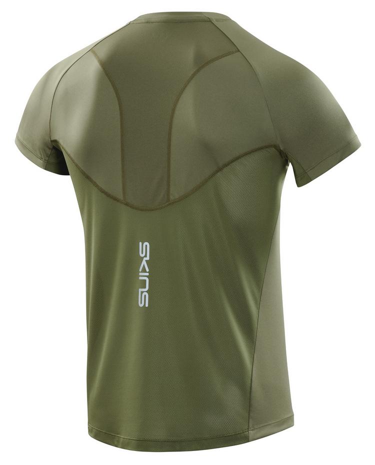 Skins Skins S3 Short Sleeve Top Funktionsshirt Herren - khaki - 0 | SportScheck