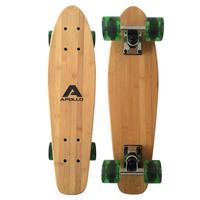 Apollo Classic Green 22 Zoll Longboard - gr&uuml;n-holz