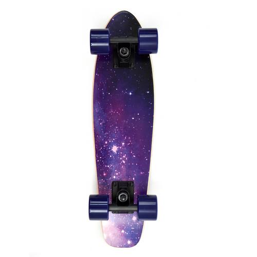 Rückansicht von Apollo Nebula 22" Longboard lila/schwarz