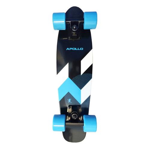 Rückansicht von Apollo Matei 22 Zoll Longboard blau-schwarz