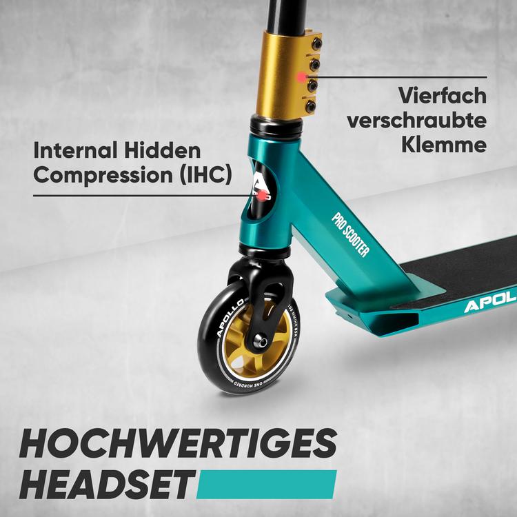 Apollo Apollo Star Pro Scooter - t&uuml;rkis-gold - 2 | SportScheck