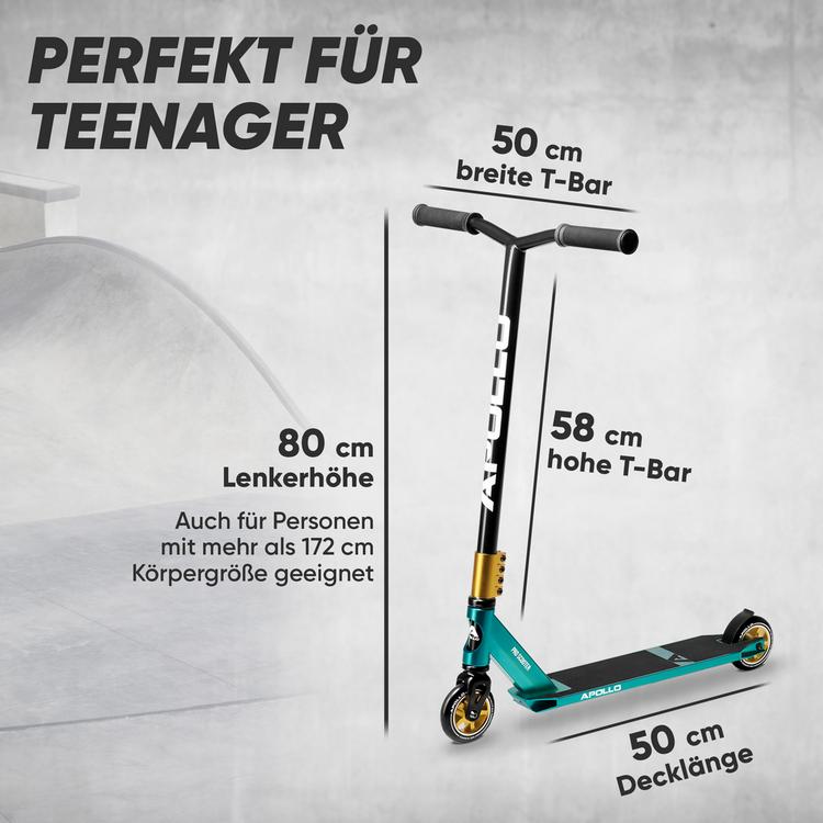Apollo Apollo Star Pro Scooter - t&uuml;rkis-gold - 4 | SportScheck