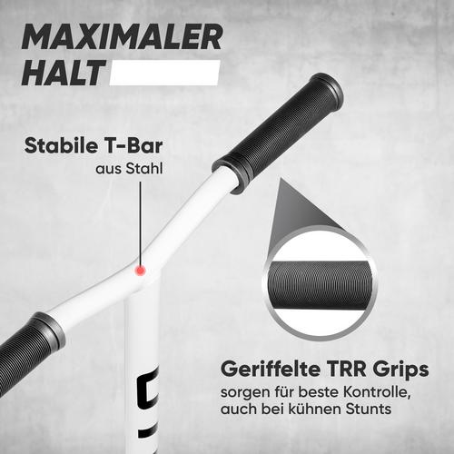 Rückansicht von Apollo Star Pro Scooter weiß-gold
