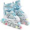 Apollo Super Blades LED Inline-Skates - wei&szlig;-mint