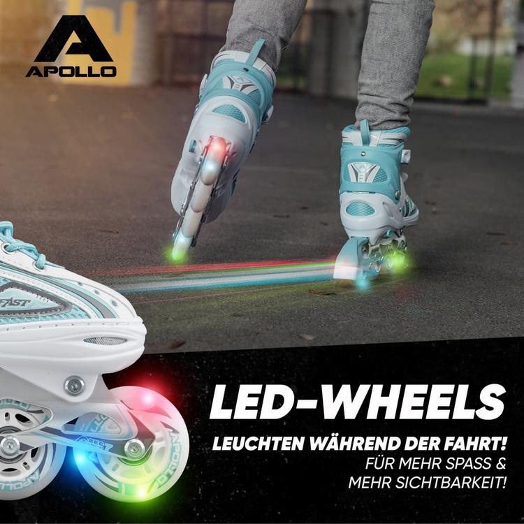 Apollo Apollo Super Blades LED Inline-Skates - wei&szlig;-mint - 1 | SportScheck