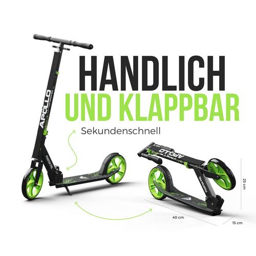 Rückansicht von Apollo Phantom Pro Scooter grün