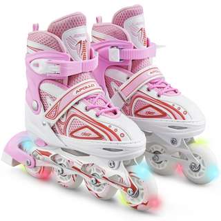 Apollo Super Blades LED Inline-Skates weiß/pink