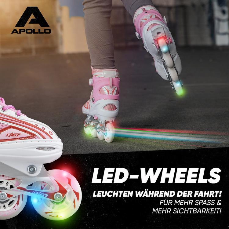 Apollo Apollo Super Blades LED Inline-Skates - wei&szlig;-pink - 1 | SportScheck