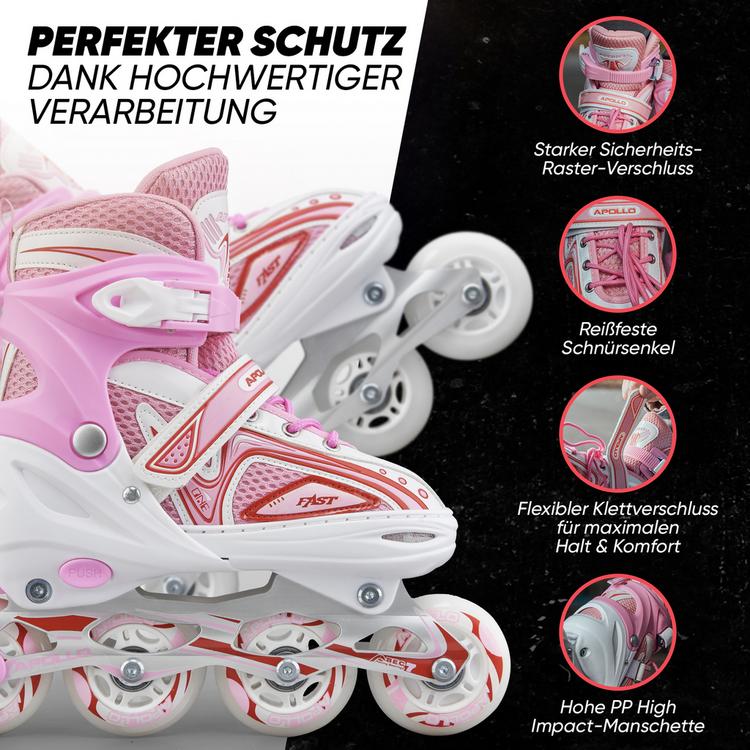 Apollo Apollo Super Blades LED Inline-Skates - wei&szlig;-pink - 2 | SportScheck