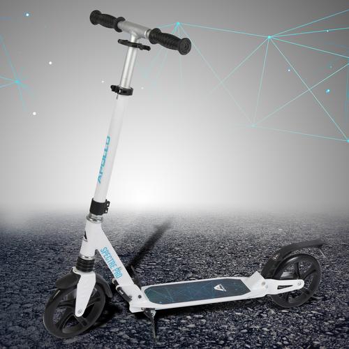 Rückansicht von Apollo Spectre Pro Sphere Scooter weiß-blau
