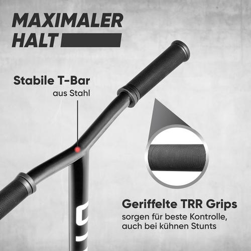 Rückansicht von Apollo Star Pro Scooter schwarz-gold