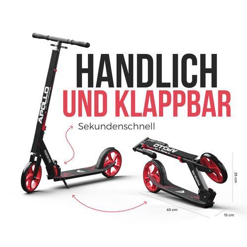 Rückansicht von Apollo Phantom Pro Scooter rot