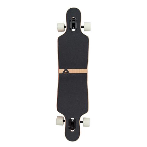 Rückansicht von Apollo Nebula UV Wheels Longboard lila-schwarz-blau
